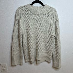 A New Day cream sweater with flared sleeves size Small